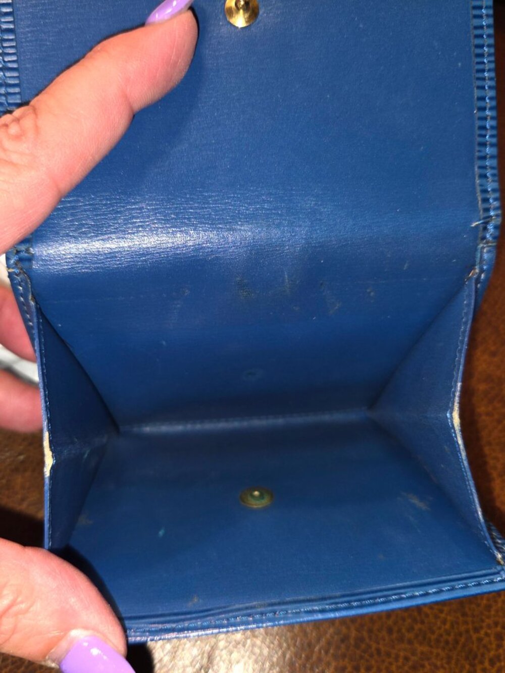 Louis Vuitton Elise Compact Wallet - Toledo Blue Epi - See Callouts - Picture 11 of 15